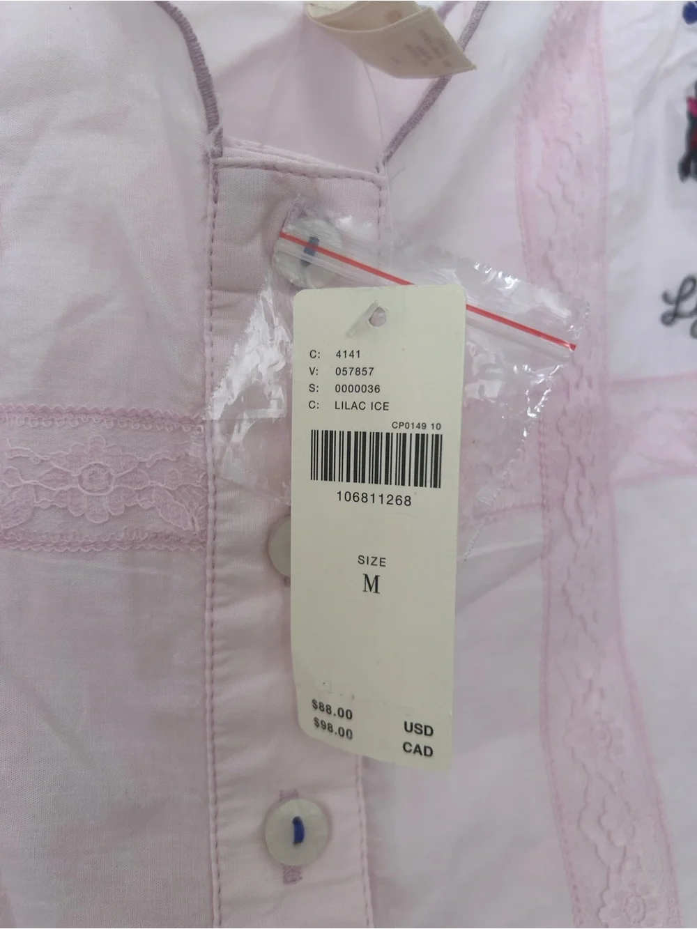 Anthropologie LyreBird Sleeveless Embroidered Buttondown Top